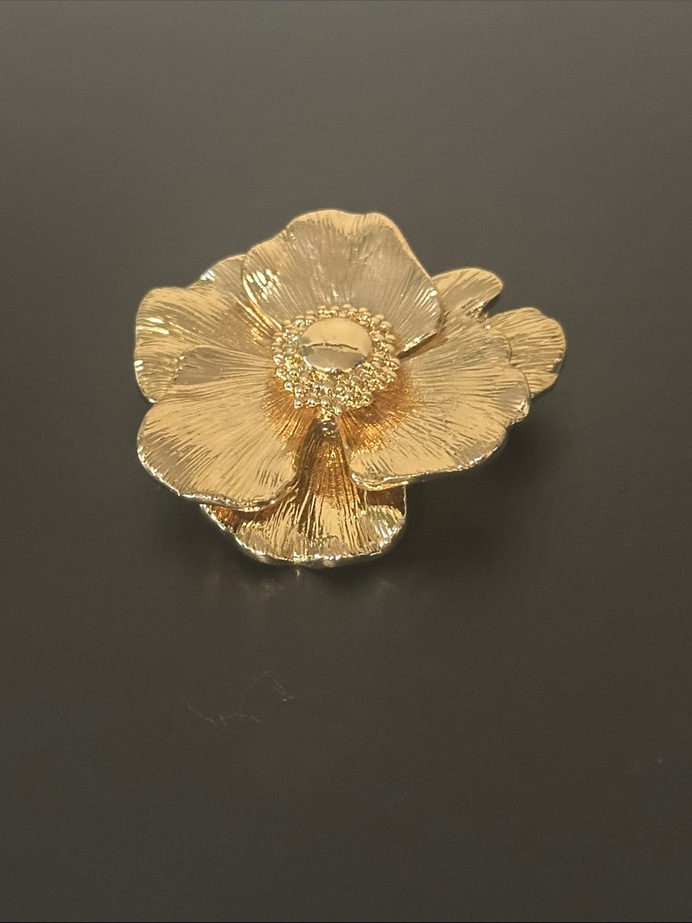 Talbots Gold Floral Statement Brooch